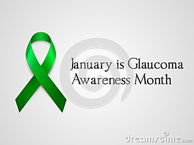 January is Glaucoma Awareness Month. Vector isolated illustration. Poster design. Vector Illustration